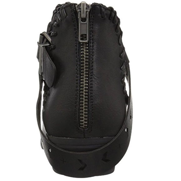 Black Brisbane Cut Out Festival Boho Ankle Bootie - Picture 4 of 5